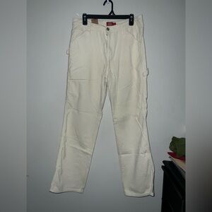 NWT Dickies Cream Corduroy Pants Straight-Leg Design